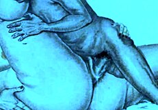 Vintage anime hentai cartoon depicts erotic illustrations of intense sexual encounters