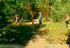 I strip naked in fitting room with curtain wide open