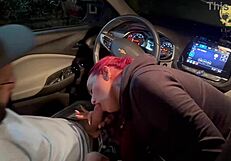 My friend and i played with boss's cock in car 😈