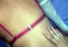 Latina Friends Kiss, Then Bent Over in Doggystyle 3some