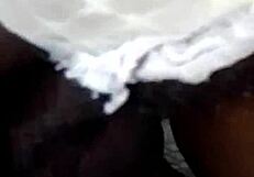 I boldly taste housewife's wet pussy in bedroom.