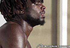 jock gets bbc deepthroat and ass licking from hunk