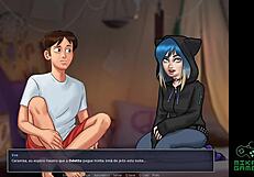 Goth teen Redhead gets fingered and reaches orgasm