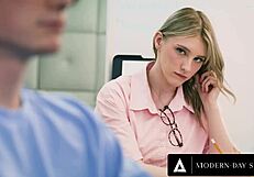 I teased my coworker Melody Marks for sneaky office sex. She licked and sucked before doggystyle.