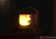 anime sub-slut gagged in 3d cartoon adventure.