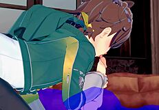 Konosuba Yaoi - Kazuma Blowjob with Cum in Mouth