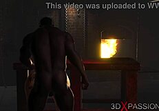 anime sub-slut gagged in 3d cartoon adventure.