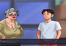 Old Busty Woman In Summer Time Saga Uncensored