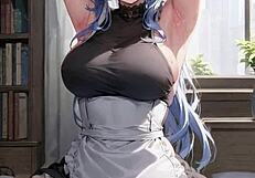 3D Animated AI Butler Surprised by Pussy Masturbation ASMR in Wild Scene