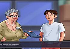 Old Busty Woman In Summer Time Saga Uncensored