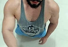 Curious tourist feels the heat at Mr. Bumbum Brasil bareback gym session