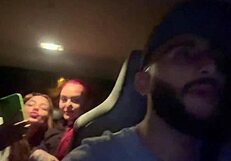 My friend and i played with boss's cock in car 😈