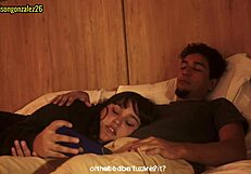 stepbrother avoids putting penis in sleepy sister's mouth