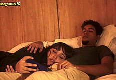 stepbrother avoids putting penis in sleepy sister's mouth