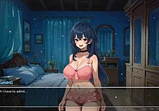 blurring walls romance hentai game ep 5 couple confess naughty fantasies
