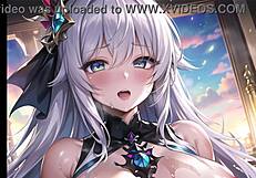 Asian teens with big tits indulge in wet pussy masturbation