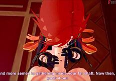 Mavuika works in jean's office in genshin impact fantasy