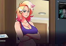 Woodchester adventure begins: Sexy cartoon gameplay with big tits and pussy scenes