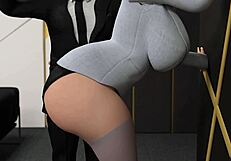 Young CEO and his curvaceous Jewish secretary in a steamy scene