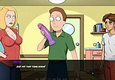 Morty's sister squirts in the shower in Demoniiums