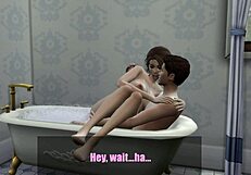 Stepmother gets trapped in a washing machine in this cartoon porn video