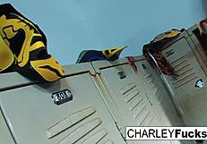 Charley Chase in lucha libre foot fetish