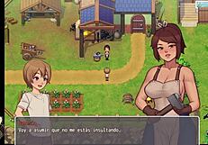 Spying On Blacksmith's Big Tits In Bathroom Hentai Game Part 4