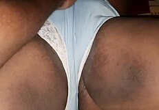 My stepfather caresses my fat pussy gently.