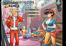 Big tits and horny housewives in space rescue anime