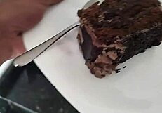 in this hentai anime, a horny wife asks for condensed milk but gets cum on her cake