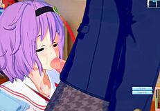 【エロゲーコイカツ！】東方 古明地さとりにおっぱい揉みまくりh！3dcg巨乳アニメ動画 東方プロジェクト 【ヘンタイゲーム】