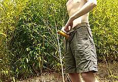 Big Dick Cumming Outdoors In Public Hentai