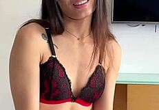 Beautiful skinny latina teen in first anal casting