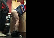 Amateur girl handles small and big cocks, bent over with toys and dildos