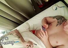 Big dick POV blonde gets messy with deepthroat and creampie