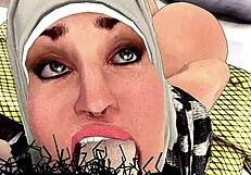 Big tits hijab Arab woman offers steamy hotel service tonight