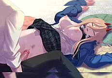 denji sheds his idiot ways and fucks power in chainsaw man bondage