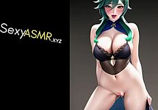Hey, listen to this moaning ASMR with a cosplay anime baddie