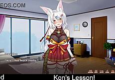 i'm lerning kons leson week 05 with sum erotic instructions in the anime game