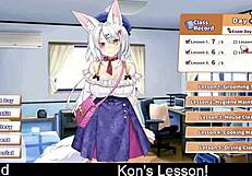 i'm lerning kons leson week 05 with sum erotic instructions in the anime game