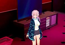 super sonico gets excited while modeling for you