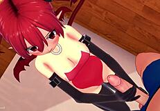 etna from disgaea strips off her bikini to get fucked in uncensored hentai