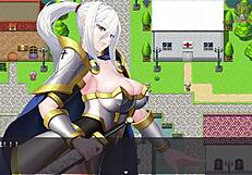 Hero Roy's Wedding 03! Female Knight Attacked By Companions On Chest In Hentai Game