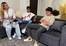 Colombian Blonde Milf Bangs Stepson’s Nerdy Friend While Husband’s Away!