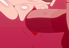 Suguha’s big boobs bounce during ecchi experience with Shiina in this anime porn