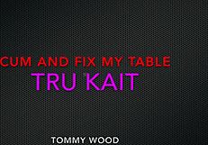 Steamy encounter with a well-endowed repairman on my kitchen table