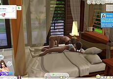 The Sims 4 Crossdressing Character Fucks Neighbor in Bed