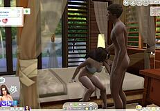 ตัวละครแต่งตัวข้ามเพศใน sims 4 เย็ดเพื่อนบ้านบนเตียง