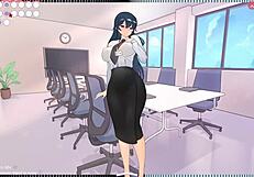 بوس ميلف تسونديري تحصل على كريم باي عام في لعبة هينتاي في العمل