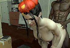 Cute Pumpkin Slut Gets Fucked from Behind by BBC with Creampie